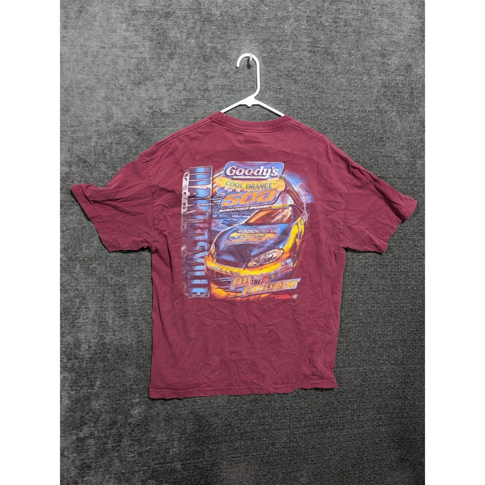 Vintage Goody's Cool Orange 500 Martinsville Speedway Racing T-Shirt Maroon XL